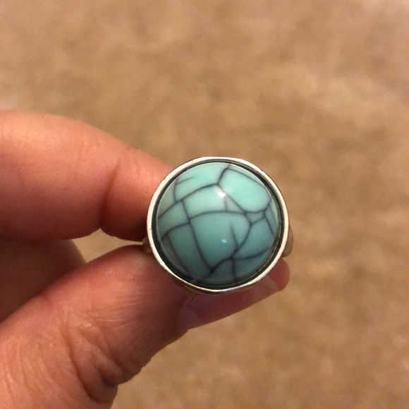 H&M Ring Size 8 Color Blue Silver - Picture 7 of 11